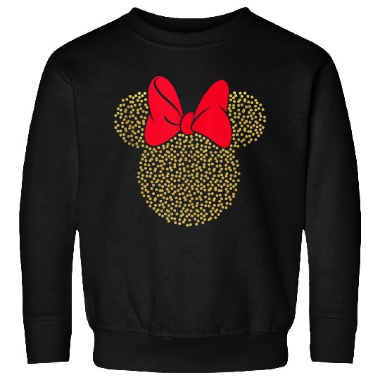 Disneyss Minnie Mouse Dotted Gold Icon Sweatshirts