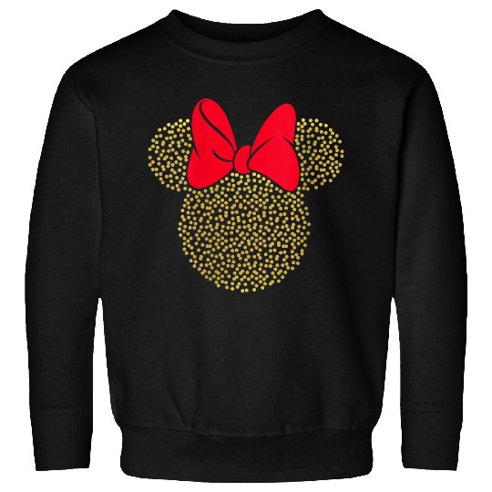 Disneyss Minnie Mouse Dotted Gold Icon Sweatshirts