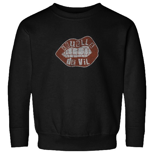 Disney Cruella De Vil Red Lips Logo Sweatshirts