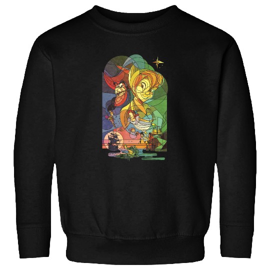Disneyss Peter Pan Captain Hook Stained Glass Graphic Sweatshirts