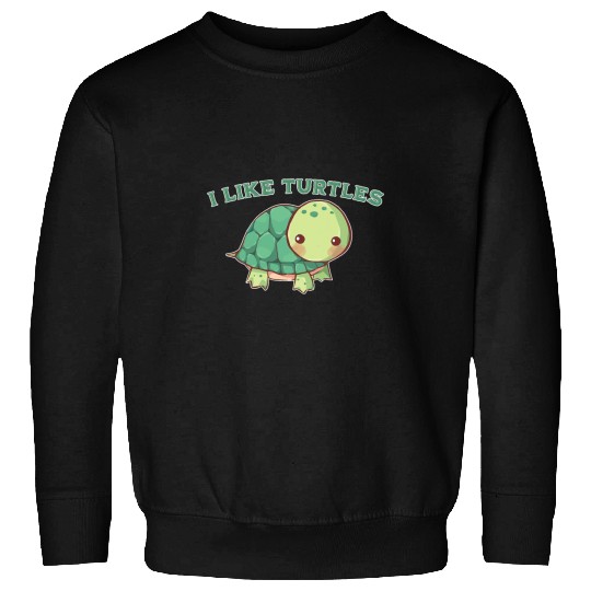 KV9 Turtle Cute Kawaii I Like Turtles Pet Turtle Sweatshirts