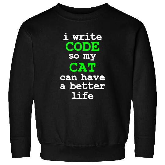 Cat Paws Code Coding Computer Science Cat Gift Sweatshirts