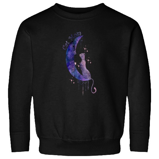 black cats Paws Celestial Cat and Moon Sweatshirts