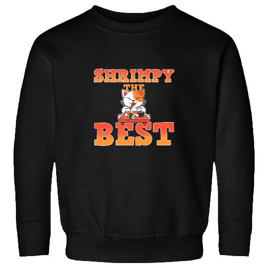 black cats Paws Shrimp Sushi Cat Anime Figure Japanese Manga Sweatshirts