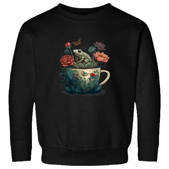 Frog Gift Cottagecore Frog Toad and Mug Cute Forestcore Aesthetics Sweatshirts