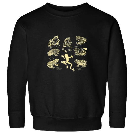 Frog Gift Cottagecore Goblincore Aesthetic Frog Toad Witchy vintages Sweatshirts
