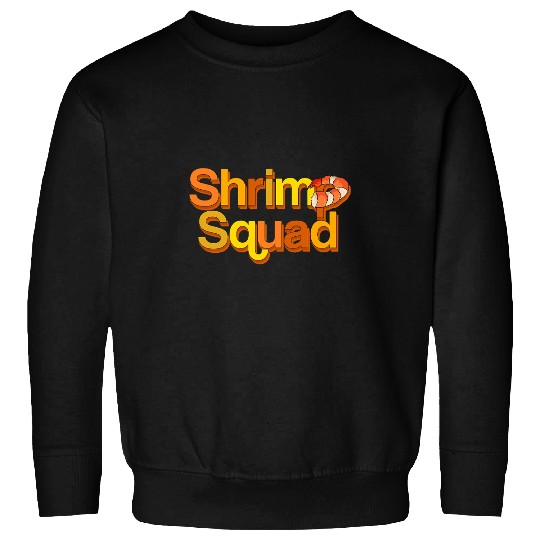 Shrimp Gift Squad Eating Seafood Prawn Chef Sweatshirts