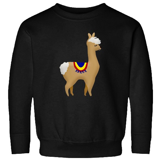 Lama Llama Alpaca Wool Mammal Fur Cute Fluffy Sweatshirts