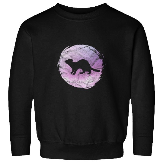 Ferret Gift Owner Polecat Weasel Distressed Sweatshirts