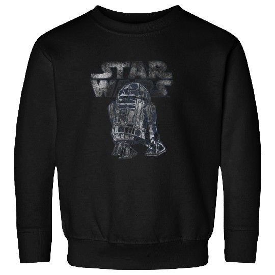 Star Warss R2D2 Vintages Distressed C2 Disney Sweatshirts