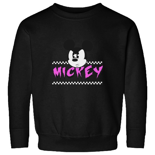 Disney Mickey And Friends Retro Checkerboard Punk Mickey Sweatshirts