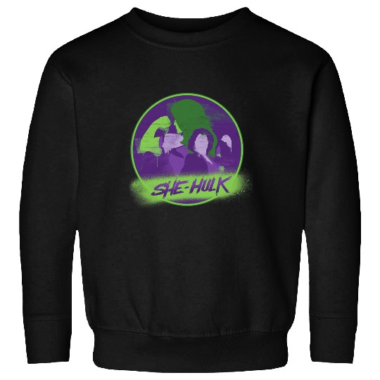 Marvel Studios She-Hulk Disney Plus Spray Paint Sweatshirts