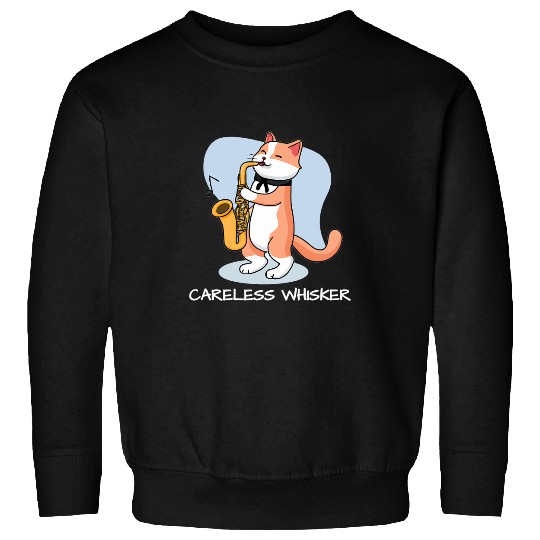 Cat Paws Hilarious cat plays saxophone Sweatshirts