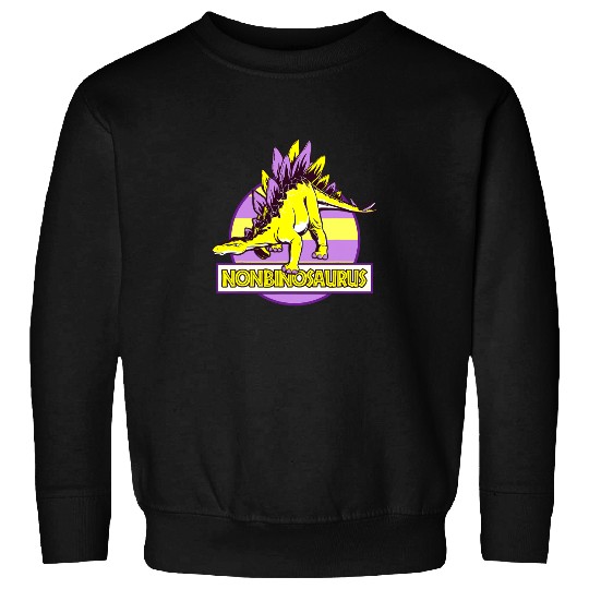 Dinosaur Dino Dino LGBT Bisexual Nonbinosaurus LGBT Pride Parade Rainbow Dinosaur Sweatshirts
