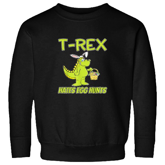 Dinosaur Dino Easter Boys this Bunny Dont like Egg Hunt Sweatshirts