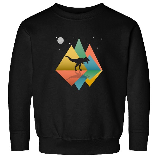 Dinosaur Dino Tyrannosaurus Rex Dinosaur Fan Mountains Retro Pop Art Sweatshirts