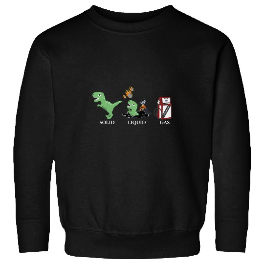 Dinosaur Dino Solid Liquid Gas Dinosaur Back to school Sweatshirts