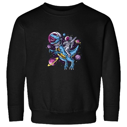 Dinosaur Dino Astronaut Riding TRex Dinosaur Astro TRex Space Gift Sweatshirts