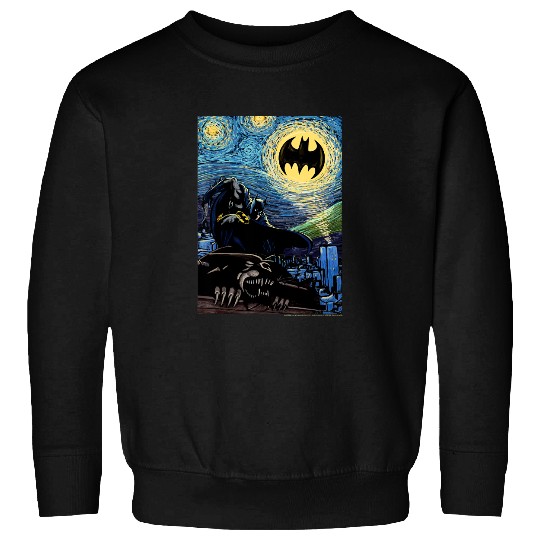 DC Comics Batman Starry Night Style Painting Sweatshirt