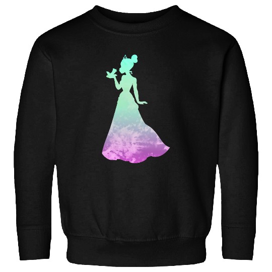 Disney Princess Tiana Silhouette Pretty Tie Dye Sweatshirts