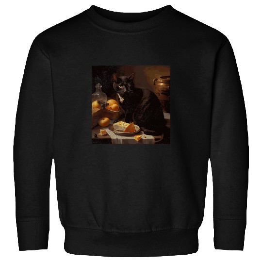 black cats Paws Eat Cheese Sweatshirts