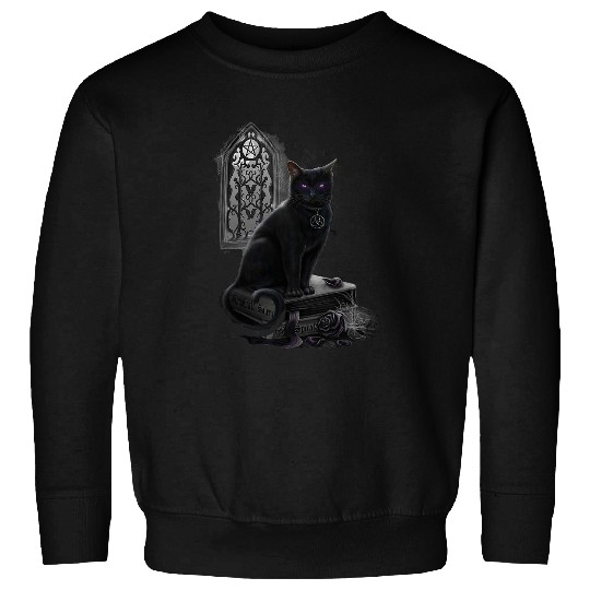 black cats Paws Black Magic Cat Occult Pentgram 170 Sweatshirts