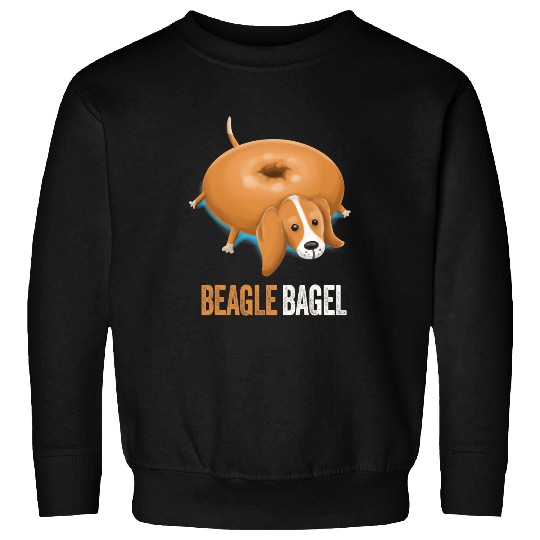 Beagle Dog Bagel Bread Pun Funny Animals Sweatshirts