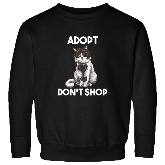Cat Paws Adopt dont shop Cats 132 Sweatshirts