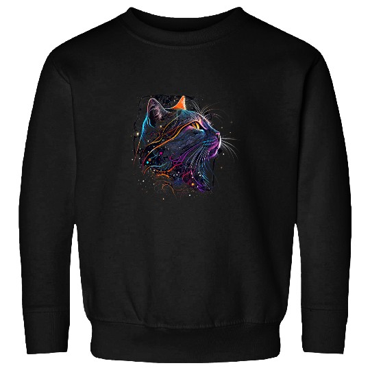 black cats Paws Astronaut Cat or Funny Space Cat on Galaxy Cat Lover 6662 Sweatshirts