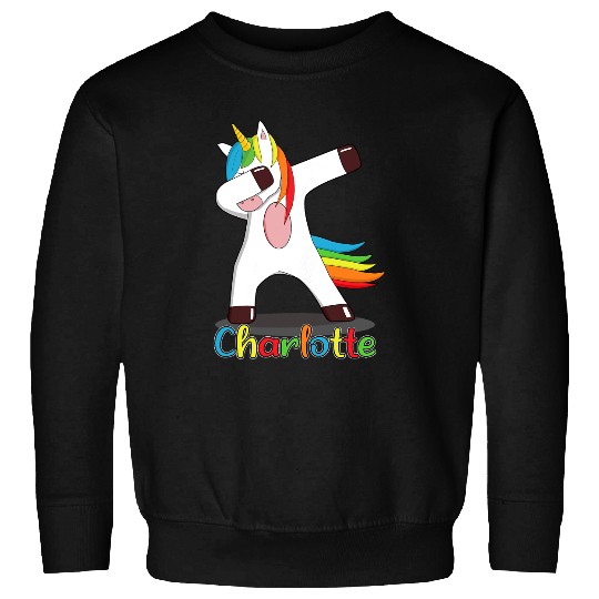Unicorns Charlotte Name First Name Charlotte Colourful Dancing Sweatshirts