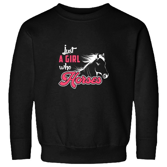 Funny Horse Girl Who Loves Horses Horseshoe Equestrian Sport Dressage Sweatshirts