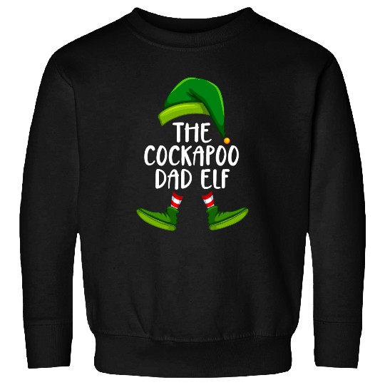Cockapoo Dad Dog Elf Funny Christmas Pajama X mas Men Sweatshirts