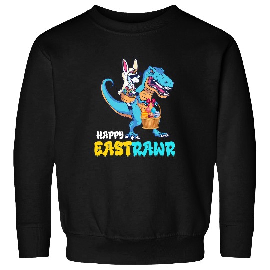 Dinosaur Dino Unicorns Happy Easter TRex Unicorns Happy Easter Egg Easter Party Sweatshirts