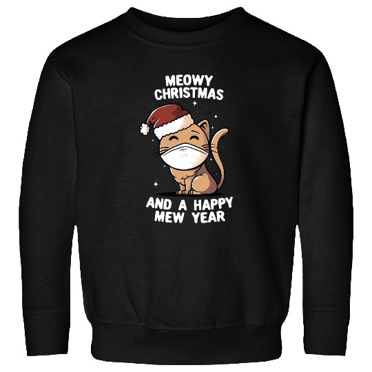 Cat Paws Meowy Catmas And A Happy Mew Year Funny Kitten Christmas 274 Sweatshirts