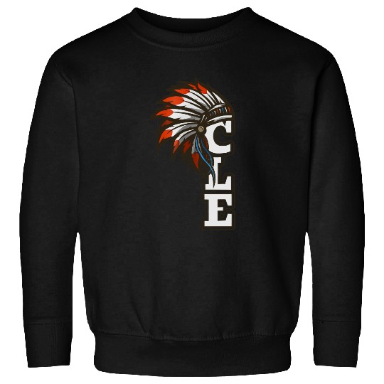 CLE Cleveland Ohio Native American Indian Tribe Sweatshirt