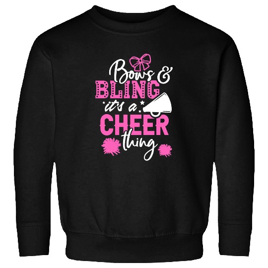 Cheerleader Gift Bows Bling Its A Cheer Thing Cheerleading Cheerleader Sweatshirts