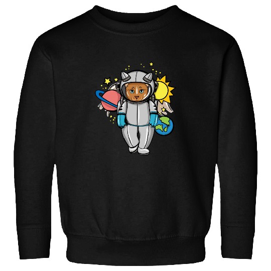 Cat Paws Astronaut Space Cat Gift Astronomy Lover Sweatshirts