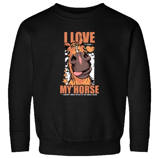 Funny Horse Just a girl who loves horses girls equestrian sport Sweatshirts