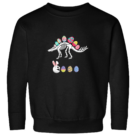Dinosaur Dino Funny Eggasaurus Stegosaurus Egg Dinosaur Happy Easter Sweatshirts