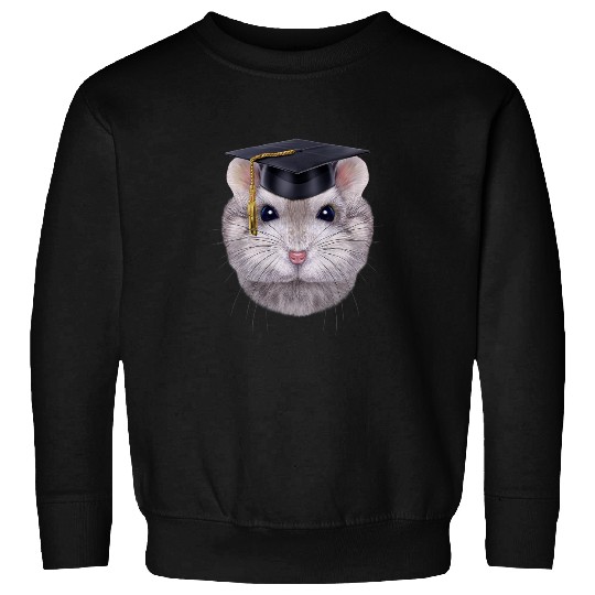 Hamsters Sapphire Dwarf Hamster in University Academic Cap Sweatshirts