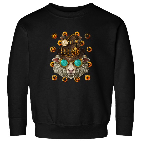 Sheep Lamb Steampunk Sheep Medieval Victorian Steam Powered Farm Animal Ewe Sheeps Sweatshirts