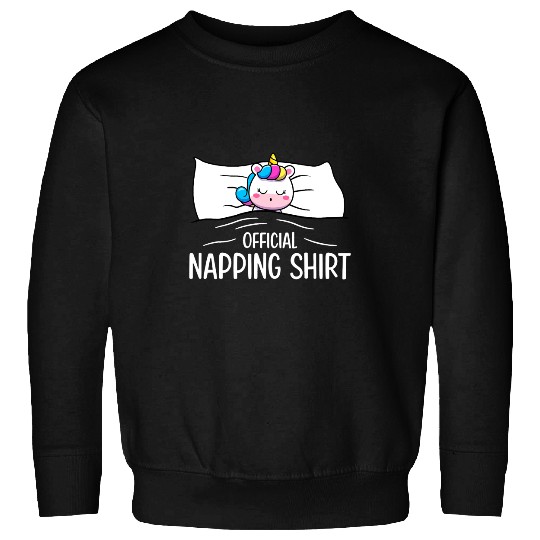 Unicorns Official Sleep Unicorns Pajama Napping Sweatshirts