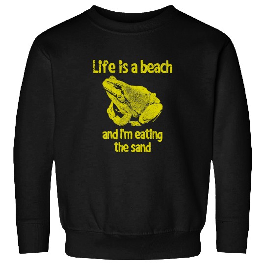 Frog Gift vintages Life Is A Beach Sweatshirts