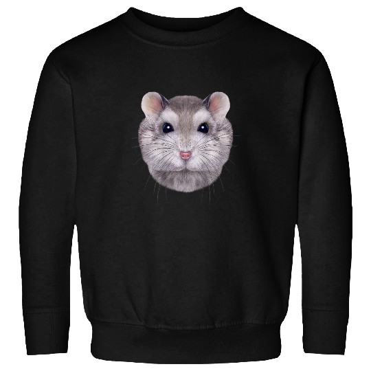 Hamsters Grey Dwarf Hamster Face Sweatshirts
