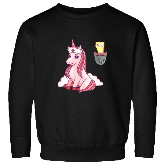 Unicorns Grumpy Pocket Cat Unicorns Meowgical nurses Caticorn Gift Pet Sweatshirts