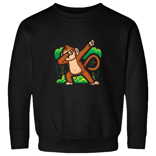 Monkey Lover Ape Zookeeper Primatologist Dab Dabbings Chimpanzee Sweatshirts