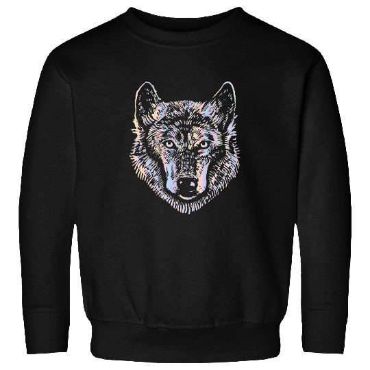 Wolves wolfs Preppy Art wolfs Pastel Coyote Coyote Sweatshirts