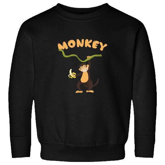Monkey Lover Zoo Animal Lover Chimpanzee Cute Monkey Sweatshirts