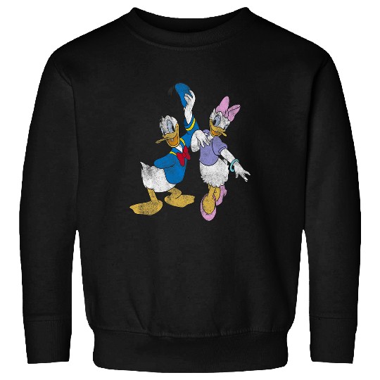 Disney Mickey And Friends Donald And Daisy Distressed Sweatshirts