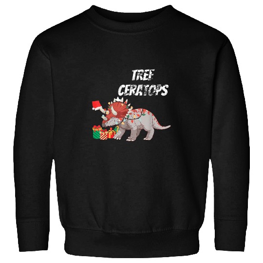 Dinosaur Dino Triceratops Dinosaur Christmas Tree Treeceratops Sweatshirts